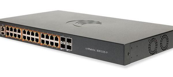 cnMatrix EX1028-P,  Intelligent Ethernet PoE+  Switch, 24 1Gbps and 4 1Gbps SFP fiber ports - no power cord. Enterprise-grade