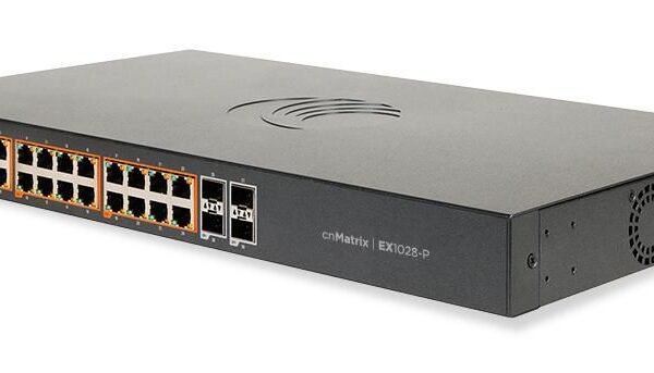 cnMatrix EX1028-P,  Intelligent Ethernet PoE+  Switch, 24 1Gbps and 4 1Gbps SFP fiber ports - no power cord. Enterprise-grade