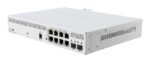 Cloud Smart Switch  610-8P-2S+IN with 8 x Gigabit   802.3af/at PoE-out ports, 2 x SFP+ cages, SwOS, desktop case, PSU