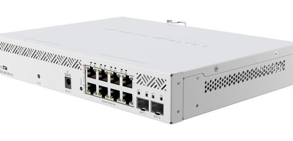 Cloud Smart Switch  610-8P-2S+IN with 8 x Gigabit   802.3af/at PoE-out ports, 2 x SFP+ cages, SwOS, desktop case, PSU