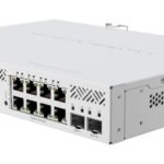 Cloud Smart Switch  610-8P-2S+IN with 8 x Gigabit   802.3af/at PoE-out ports, 2 x SFP+ cages, SwOS, desktop case, PSU