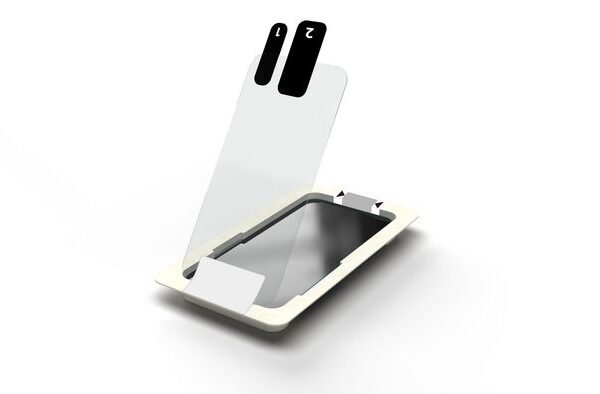 Apple iPhone 14 Plus/13 Pro  Max Clear Glass Screen  Protector with mounting frame