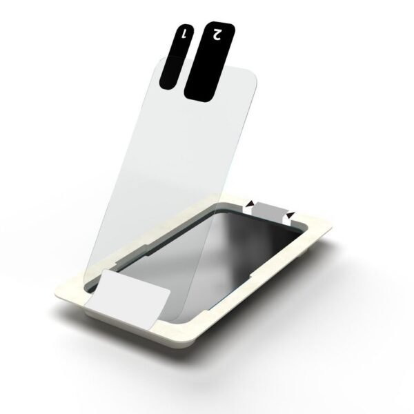 Apple iPhone 17e/16e/14/13  Pro/13 Clear Glass Screen  Protector with mounting frame