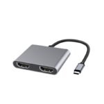 USB-C to HDMI X2 Female  splitter Multi-Monitor  Adapter HDMI1.4 Video resolution Up 4K@30Hz, Plug & Play