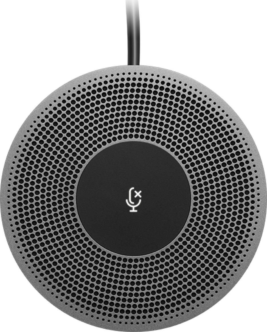 Img_29505360.jpg Expension mics for MeetUp Expansion Mic for MeetUp, Presentation microphone, Wired, Black, Grey, 6 m, Logitech MeetUp, 8.3 cm - Image 1