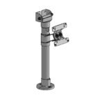 400 mm pole with Top Mount  for Micros customer display  and VESA Arc connection joint -BLACK-