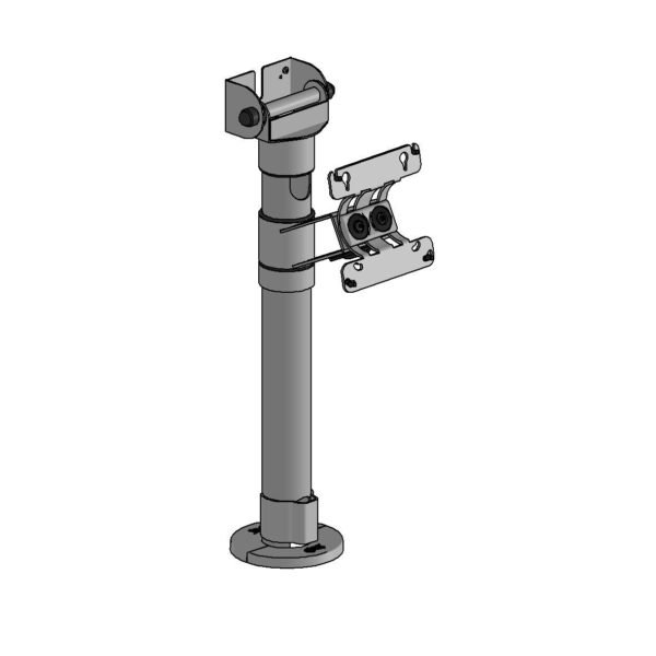 400 mm pole with Top Mount  for Micros customer display  and VESA Arc connection joint -BLACK-