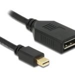 Adapter mini DisplayPort male  to DisplayPort female 16K  black