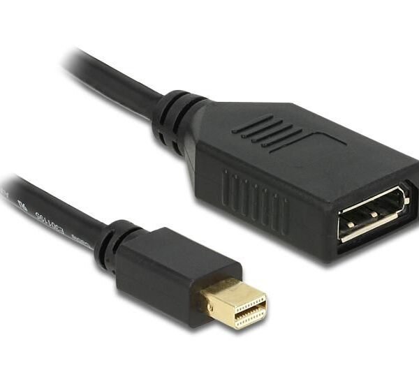 Adapter mini DisplayPort male  to DisplayPort female 16K  black
