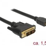 Cable DVI 18+1 male <gt/>  HDMI-A male 1.5 m - black