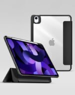 iPad 11th/10th gen BOSTON  Detachable Mirror Pencil  Case. Black front/Transparent back. Corner protection - Image 2