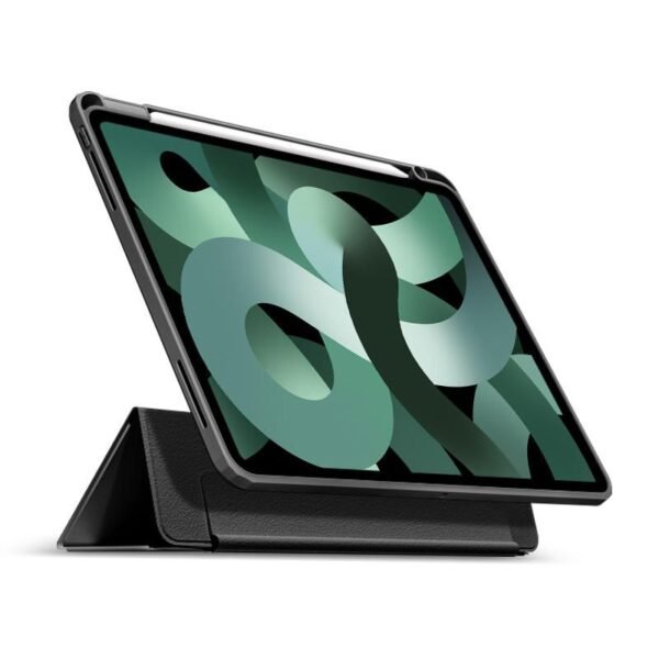 iPad 10.2 BOSTON Detachable  Mirror Pencil Case. Black  front/Transparent back. Corner protection