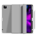 iPad Pro 12.9 2022/2021 MIAMI  Pencil Case. Grey PU leather  front with soft TPU back. Pencil slot for charging in cover
