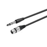 XLR F to Stereo Jack 6.35mm,  Cable 3 meter