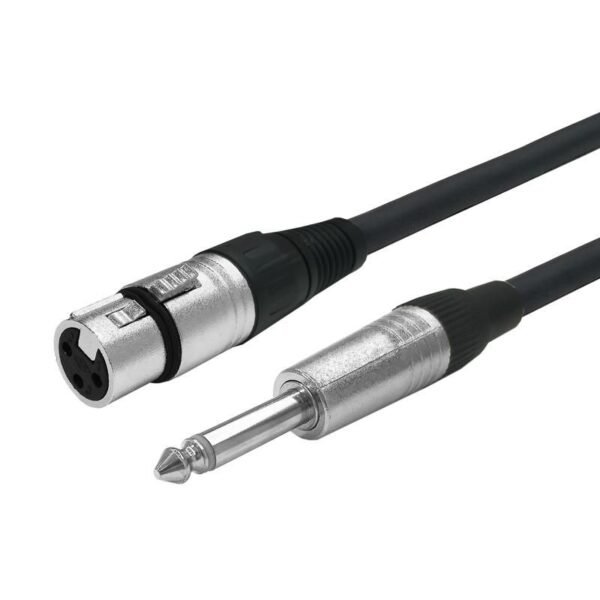 XLR F to Mono Jack 6.35mm,  Cable 10 meter