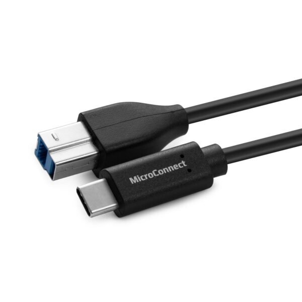 USB-C to USB 3.2 Gen 1 B  Cable, 1m Black, for synching  and charging, Speed Rate at 5 Gbs. 4,5W