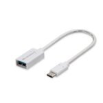 USB-C 3.2 Gen 1 to USB 3.2  Gen 1 A adapter, 0.2m White,  for synching and charging, Speed Rate at 5 Gbs. 4,5W
