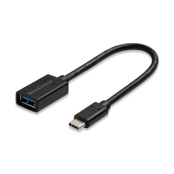 USB-C 3.2 Gen 1 to USB 3.2  Gen 1 A adapter, 0.2m Black,  for synching and charging, Speed Rate at 5 Gbs. 4,5W