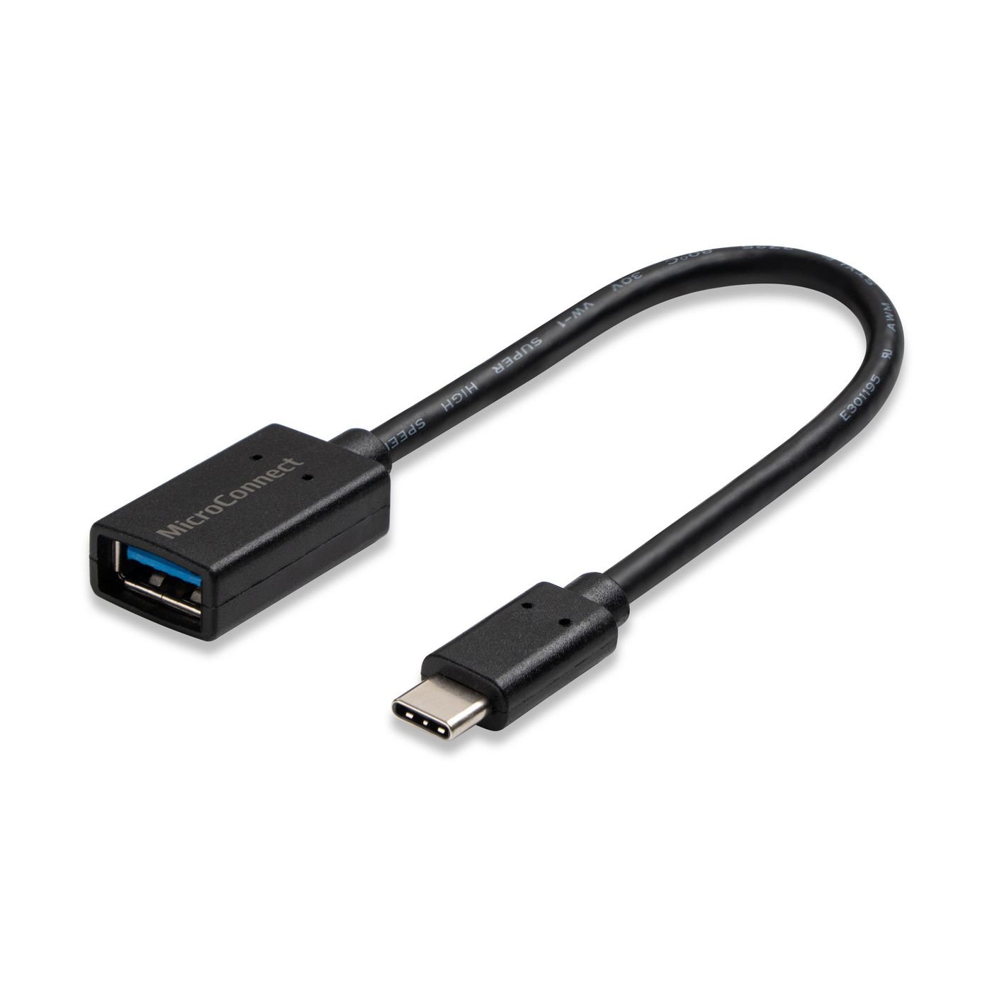 Img_30412714.jpg USB-C 3.2 Gen 1 to USB 3.2 Gen 1 A adapter, 0.2m Black, for synching and charging, Speed Rate at 5 Gbs. 4,5W - Image 1