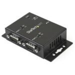 2X USB TO SERIAL ADAPTER HUB 2 Port Industrial Wall  Mountable USB to Serial Adapter Hub with DIN Rail Clips, USB 2.0 Type-B,