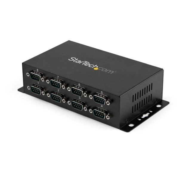 8 PORT USB SERIAL ADAPTER 8 Port USB to DB9 RS232  Serial Adapter Hub - Industrial DIN Rail and Wall Mountable, USB 2.0 Type-B,