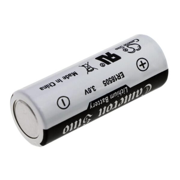 Battery for ER18505 14.40Wh  Li-SOCl2 3.6V 4000mAh Black  14.40Wh Li-SOCl2 3.6V 4000mAh Black for Application: Water Meters, Gas meters,