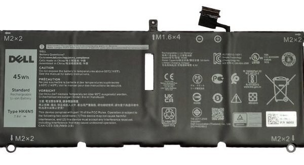 Battery, 45WHR, 4 Cell,  Lithium Ion, Polymer, SMP