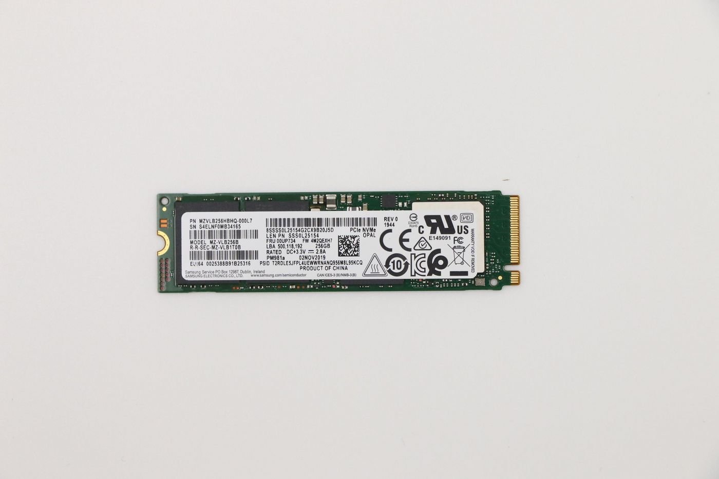Img_30624247.jpg SSD M.2 2280 PCIe NVMe 256GB OPAL 2 0 FRU SSD M.2 2280 PCIe NVMe 256GB OPAL 2 0 Samsung - Image 1