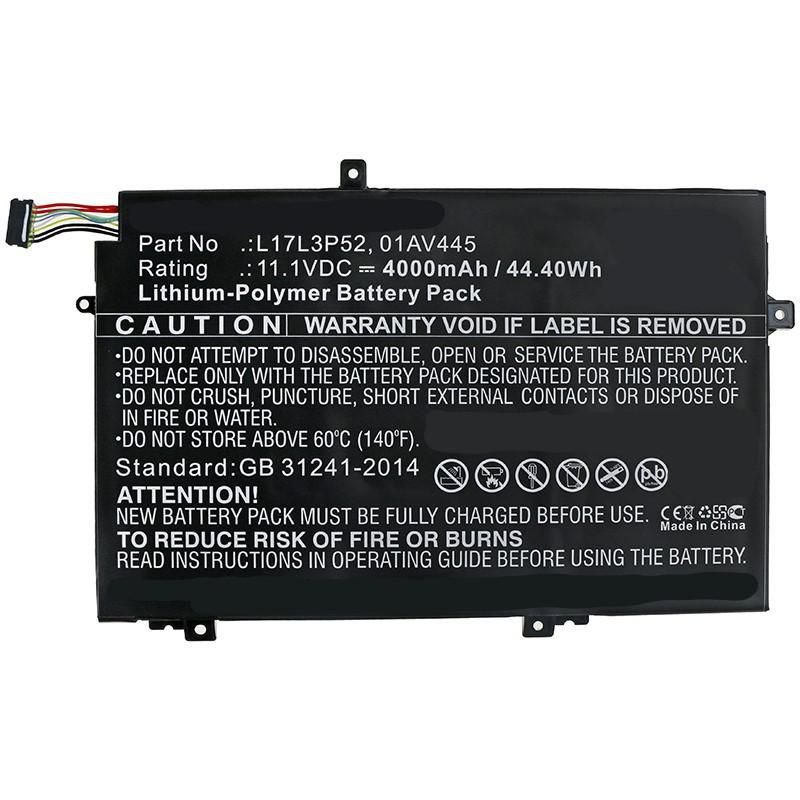 Img_30646982.jpg Laptop Battery for Lenovo 44.40Wh 11.1V 4000mAh 40Wh Li-Pol 11.1V 3600mAh Black for Lenovo Notebook, Laptop ThinkPad E485, ThinkPad - Image 1