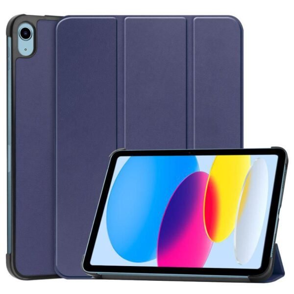 Tri-fold Caster Hard Shell  Cover - Blue For Apple iPad  10.9-inch