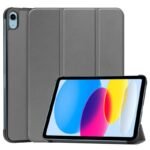 Tri-fold Caster Hard Shell  Cover - Gray For Apple iPad  10.9-inch