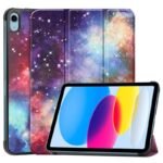 Tri-fold Caster Hard Shell  Cover - Galaxy Style For  Apple iPad 10.9-inch