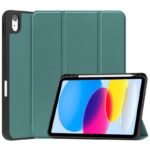 Tri-fold Caster TPU Cover -  Dark Green For Apple iPad  10th Gen 10.9-inch