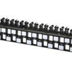 24-ports STP Cat6a patch  panel 1U for 19" rack