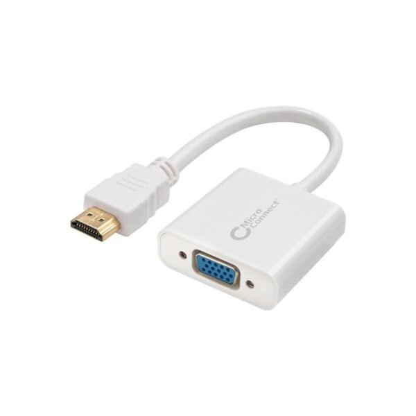 Adapter HDMI - VGA M/F, White Don't support Audio, Resolution : 1920x1080p@60Hz
