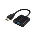 Adapter HDMI - VGA M/F, Black HDMVGA1B, HDMI Type A  (Standard), VGA (D-Sub), Male, Female, 1920 x 1080 pixels, 60 Hz