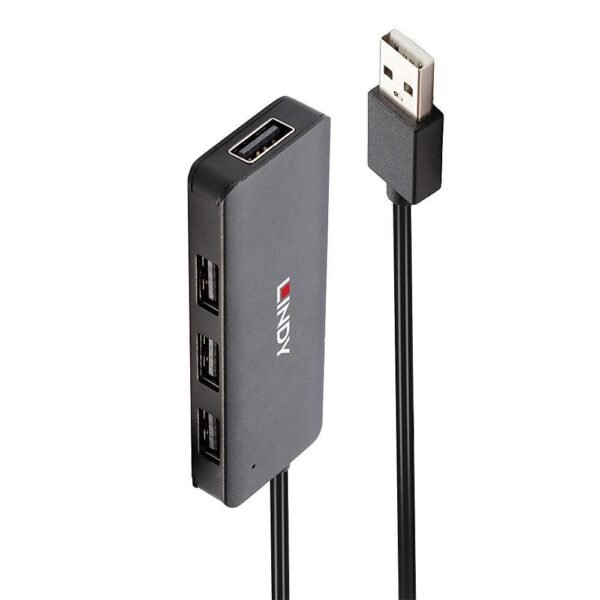 4 x USB 2.0, 480 MBit  Black