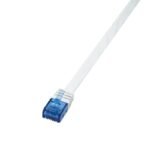 Patch Cable Flat Cat.6 U/UTP  white 10m, SlimLine