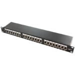 Cat.6A Patch Panel 24-Port  STP, shielded, black
