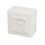 Cat.6A Wall Outlet UP+AP  2xRJ45 STP, pure white