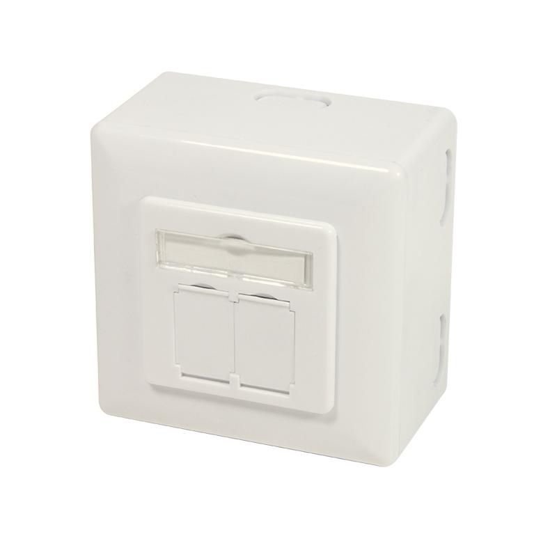 Img_30820506.jpg Cat.6A Wall Outlet UP+AP 2xRJ45 STP, pure white - Image 1