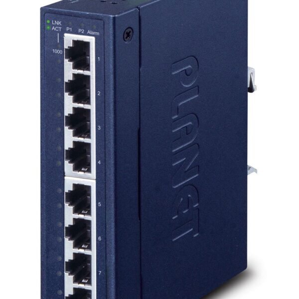 IP30 Slim type 8-P Industrial Gigabit Ethernet Switch (-40 to 75 degree C)