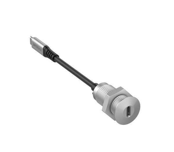 USB-C Desk socket grey with  0,3m cable