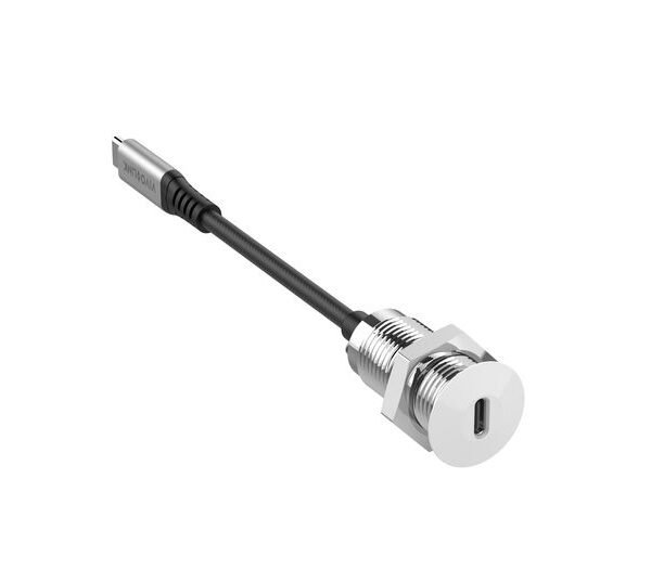 USB-C Desk socket white with  0,3m cable