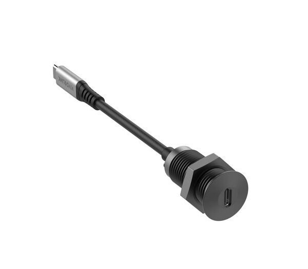 USB-C Desk socket black with  0,3m cable