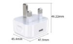Home Charger UK PD 20W 1 x USB-C Input: 230V UK  plug. Output: PD 3.0 20W. White - Image 2