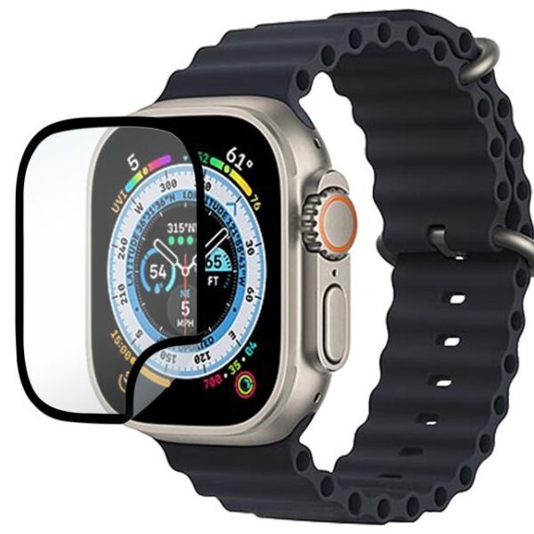 Flexible Hybrid Glass Screen  Protector Apple Watch Ultra  Clear/Black