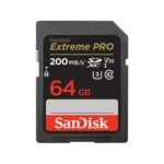 Extreme Pro 64 Gb Sdxc Class  10 read 200 mb/s og write  90/mb/s.