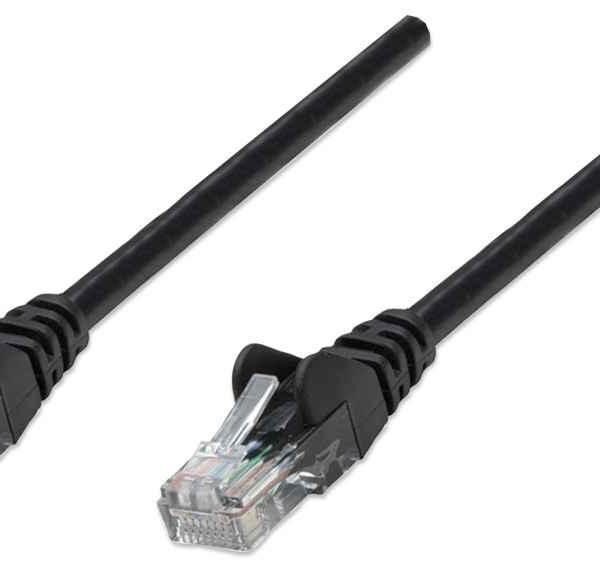Network Patch Cable, Cat6,  5M, Black, Cca, U/Utp, Pvc,  Rj45, Gold Plated Contacts, Snagless, Booted, Lifetime Warranty, Polybag
