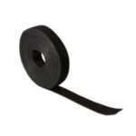 Cable strap (Hook and Loop),  black, width: 20 mm, coil, 10  m